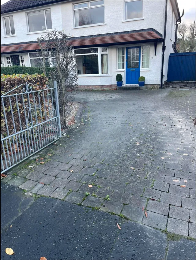 Before: old worn driveway prior to renovation